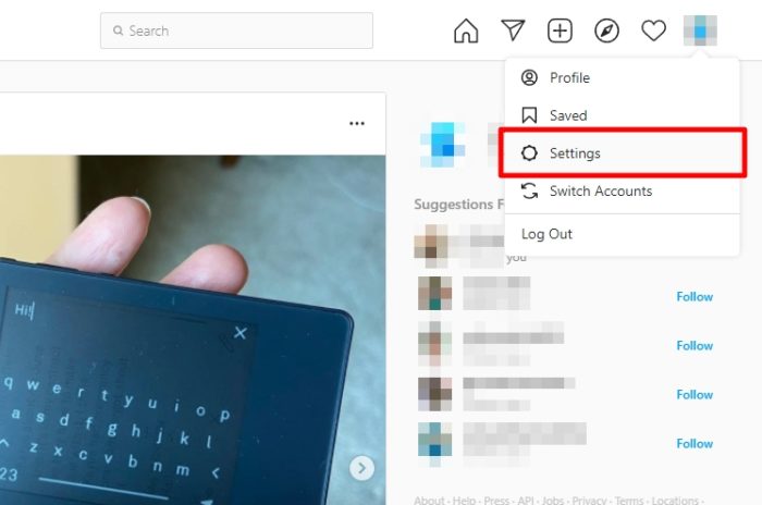 settings - How to Disable Instagram Account Instead of Deleting It 7