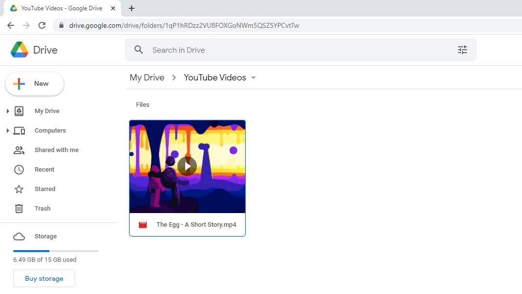 how to upload a youtube video from google drive