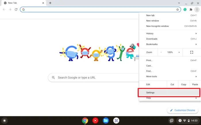 chrome settings - How to Restore Recently Closed Tabs on Chromebook 11