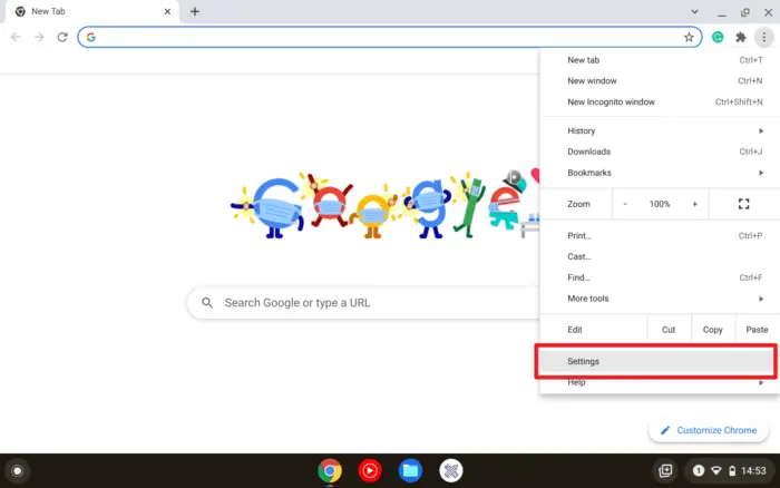 chrome settings - How to Restore Recently Closed Tabs on Chromebook 11