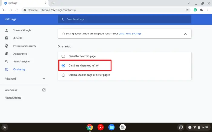 continue where you left off - How to Restore Recently Closed Tabs on Chromebook 15