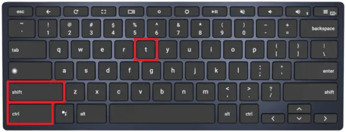 ctrl shift t - How to Restore Recently Closed Tabs on Chromebook 5