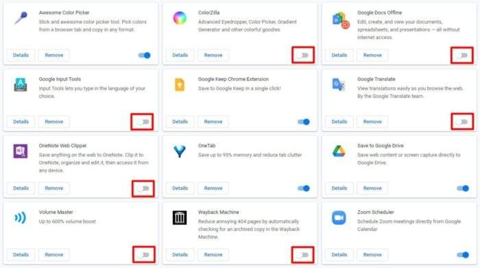 disable extension - How to Manage List of Extensions in Google Chrome 11