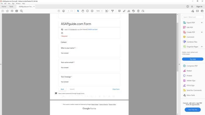 google forms in pdf - How to Quickly Convert Google Forms to a Printable PDF 15