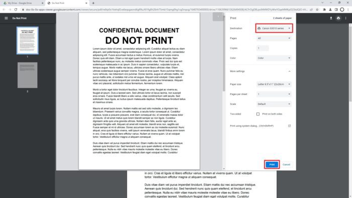 normal print page - How to Print Secured PDF That Can't Be Printed 15