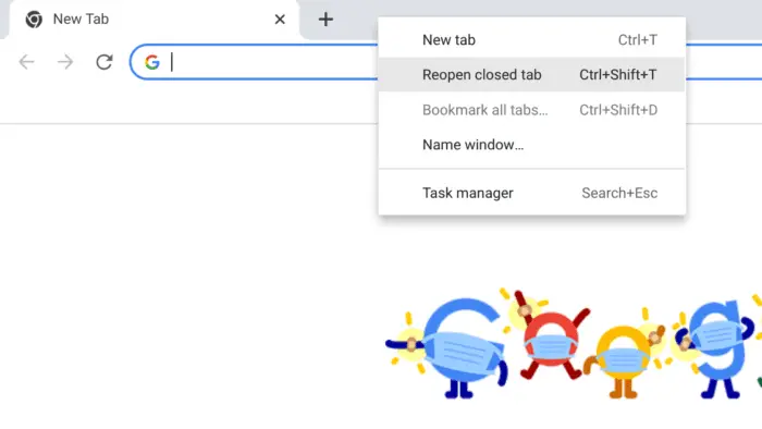 reopen closed tabs - How to Restore Recently Closed Tabs on Chromebook 19