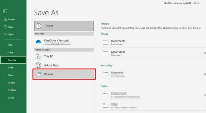 save as browse - How to Save an Excel Chart as an Image 9