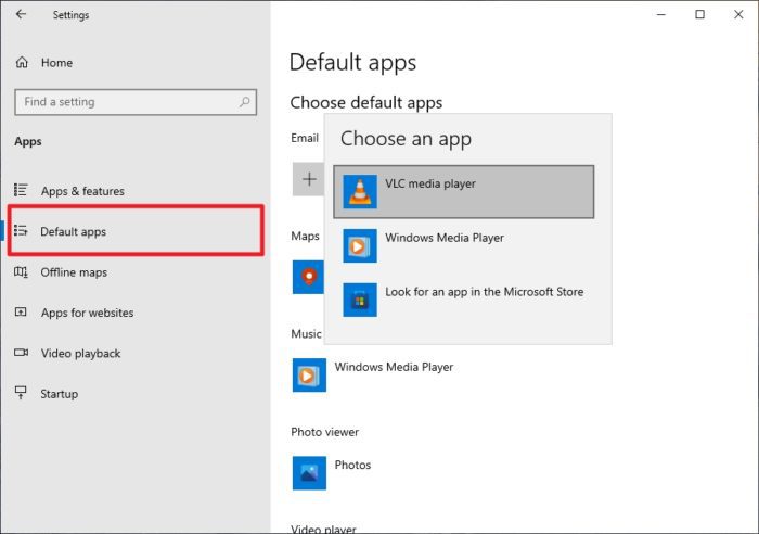 choose default apps - How to Change Default Program "Open With" in Windows 10 27