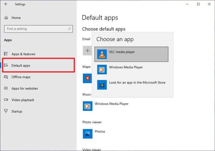 choose default apps - How to Change Default Program "Open With" in Windows 10 27