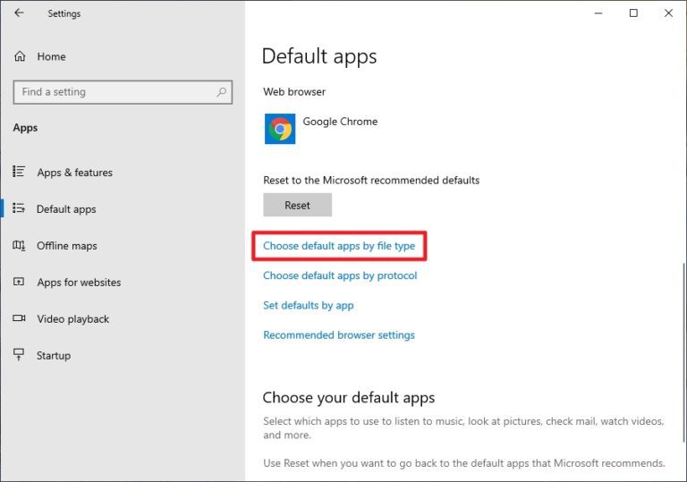 how to change default program to open pictures windows 10