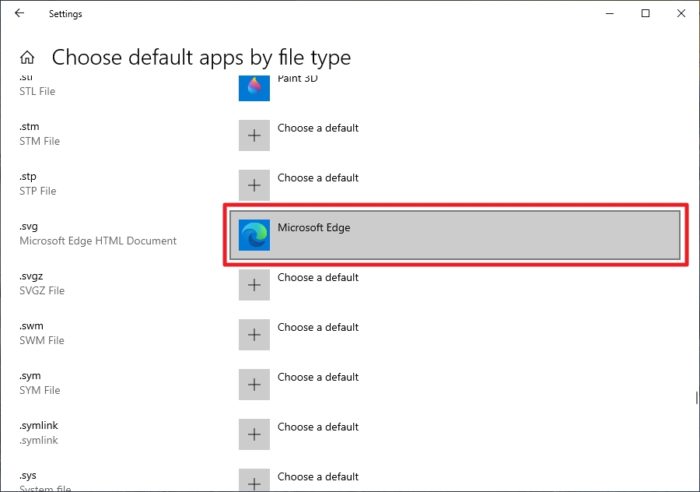 microsoft edge - How to Change Default Program "Open With" in Windows 10 21