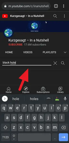 search bar - How to Search Videos Within a YouTube Channel on Mobile 15