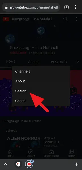 search - How to Search Videos Within a YouTube Channel on Mobile 13