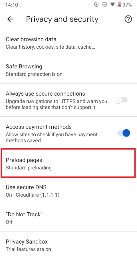preload pages - How to Disable Chrome Page Preloading to Save Data Plan 15