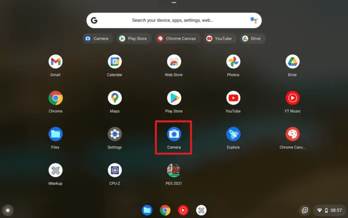 camera menu - How to Take Video With Chromebook Camera 7