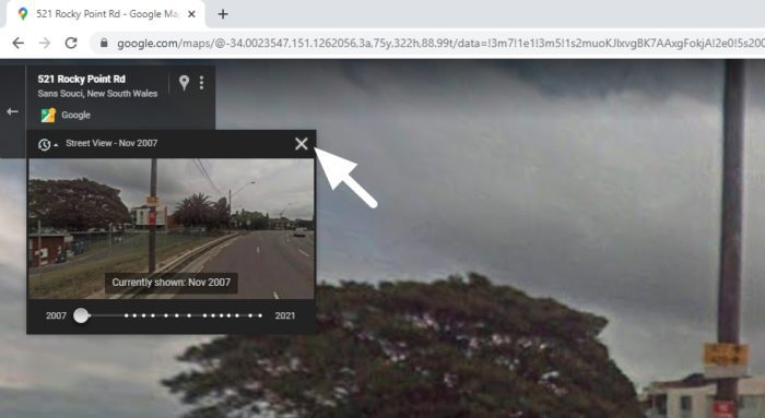 close it - How to Go Back in Time on Google Street View 13