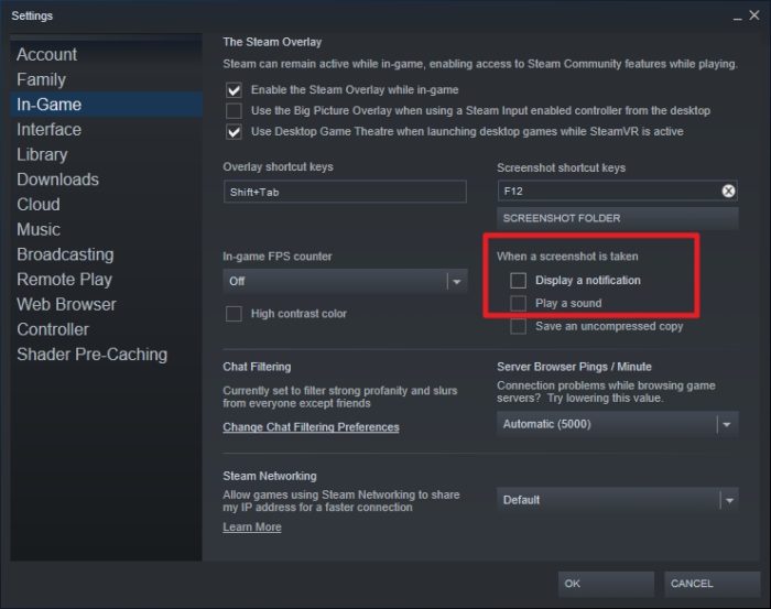 disable screenshot notifications - How to Turn Off All Steam Notifications 11