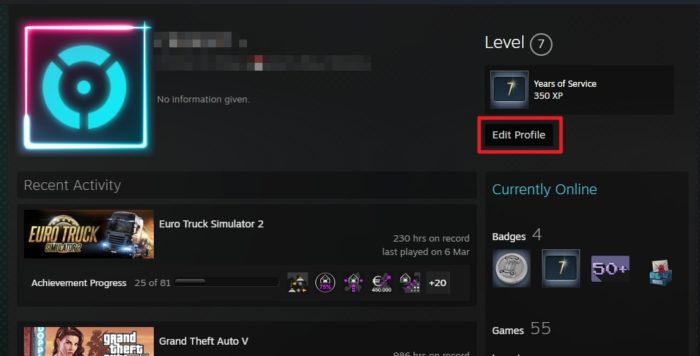 edit profile - How to Make Your Steam Profile Visible to Public 9