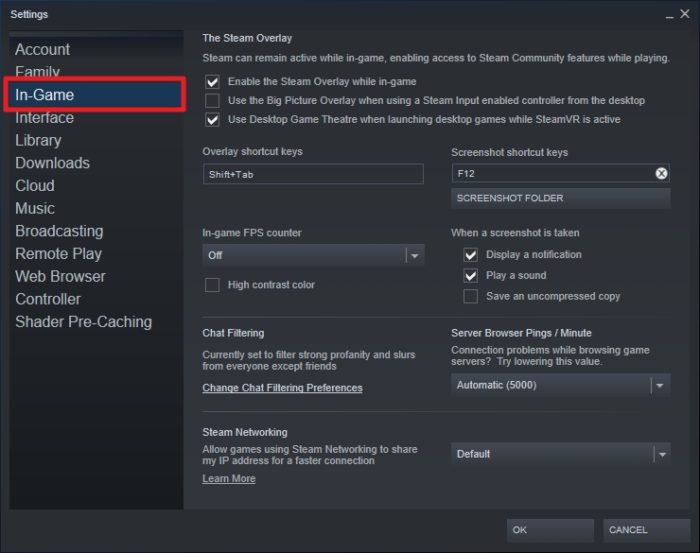 in game tab - How to Turn Off All Steam Notifications 9