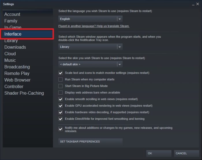 interface - How to Turn Off All Steam Notifications 13