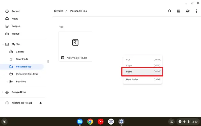 paste - How to Unzip Archived ZIP Files on Chromebook Without App 11