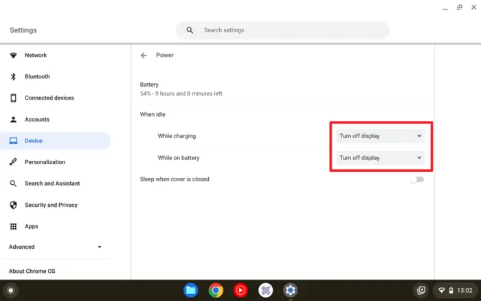 turn off display - How to Set an Alarm on Chromebook & Make Sure It Will Ring 25