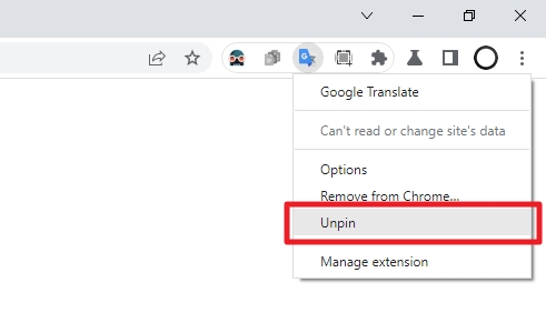 unpin - How to Pin Chrome Extensions to Its Toolbar 13