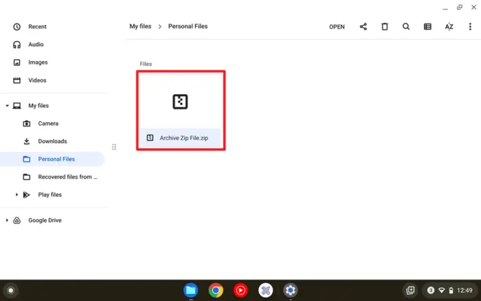 zip file - How to Unzip Archived ZIP Files on Chromebook Without App 5