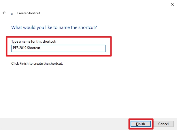 assign a name - How to Make a Simple Desktop Shortcut to App or Folder 15