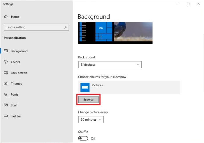 browse 2 - How to Change Your Wallpaper Picture in Windows 10 23