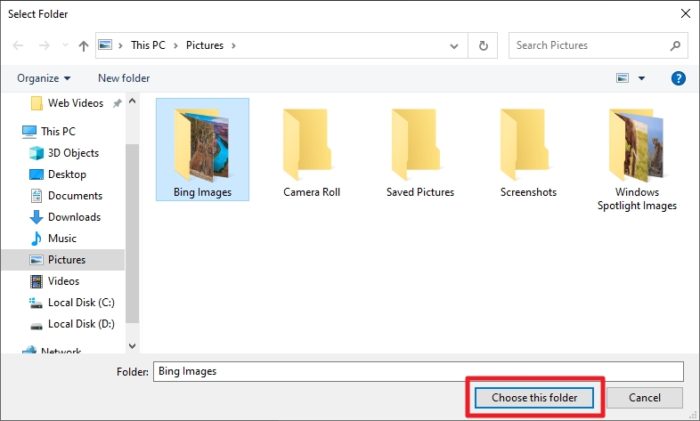 choose this folder - How to Change Your Wallpaper Picture in Windows 10 25
