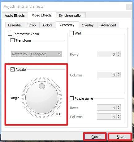 knob - How to Rotate Video in VLC & Save it to Your Computer 13
