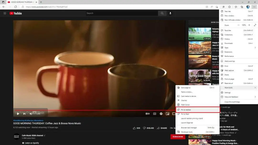 How to Pin a site to Windows Taskbar