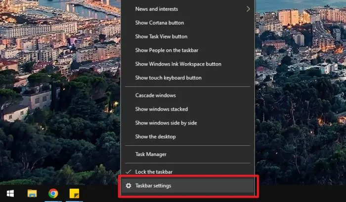 taskbar settings - How to Hide Windows 10 Taskbar to Free Up Screen Space 5