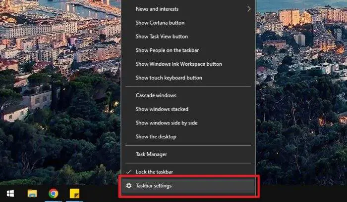 taskbar settings - How to Hide Windows 10 Taskbar to Free Up Screen Space 5