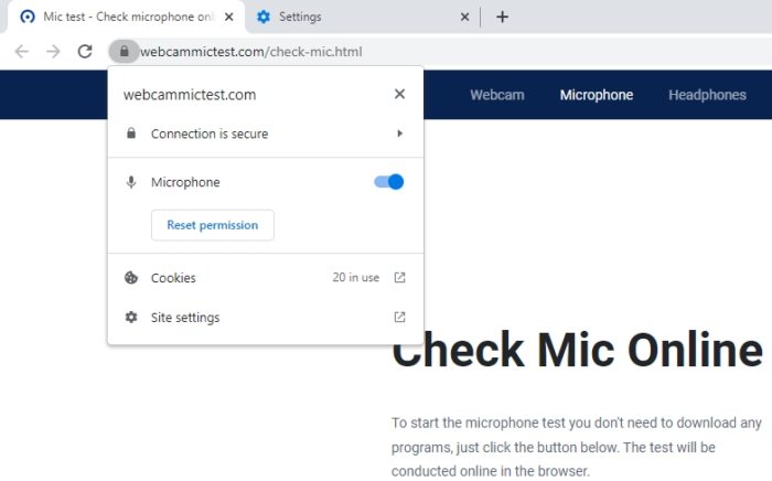 microphone allowed - How to Allow Microphone Access on Chrome Browser 13