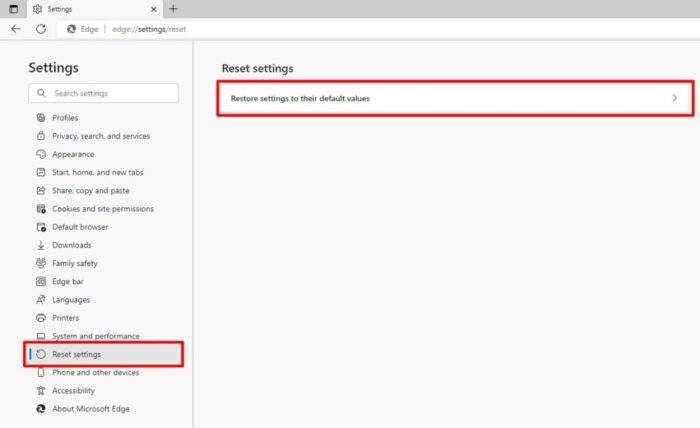 How To Reset Microsoft Edge Settings To Default In 5 Steps 1881