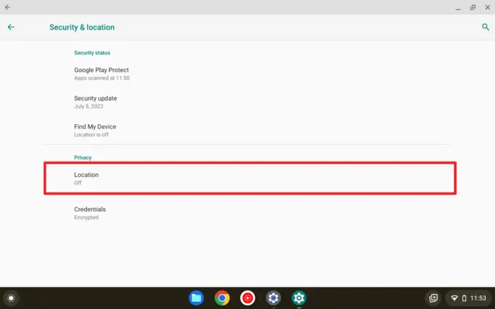 Screenshot 2022 08 11 11.53.10 - How to turn On / Off Location Service on a Chromebook 13