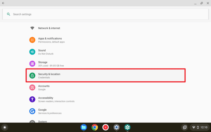 Screenshot 2022 08 11 12.10.27 - How to turn On / Off Location Service on a Chromebook 11