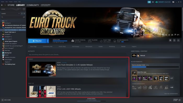 see update news - How to Update Euro Truck Simulator 2 to Latest Version 11