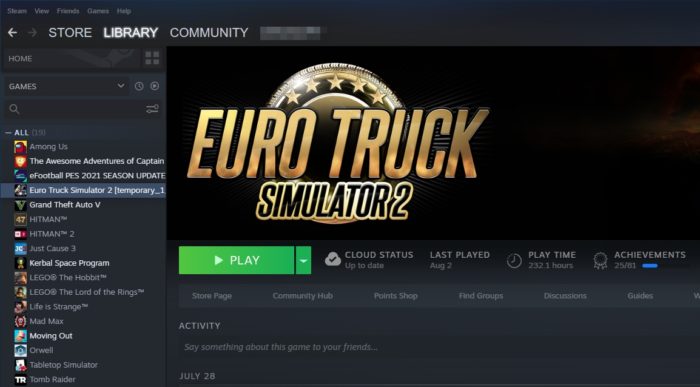 steam library ets2 - How to Check Your Euro Truck Simulator 2 Version 17