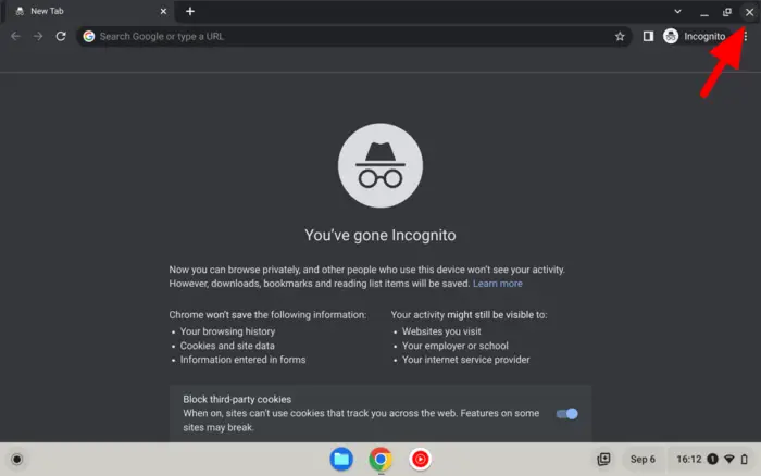Screenshot 2022 09 06 16.12.02 - How to Go Incognito Mode on Chromebook 13