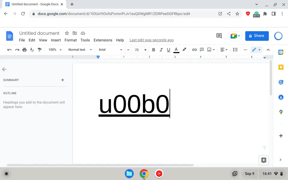 How to Make a Degree Symbol (°) on Chromebook
