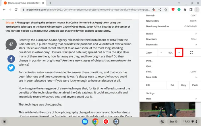 Screenshot 2022 09 13 17.43.24 - How to Increase Font Size on Chromebook 17