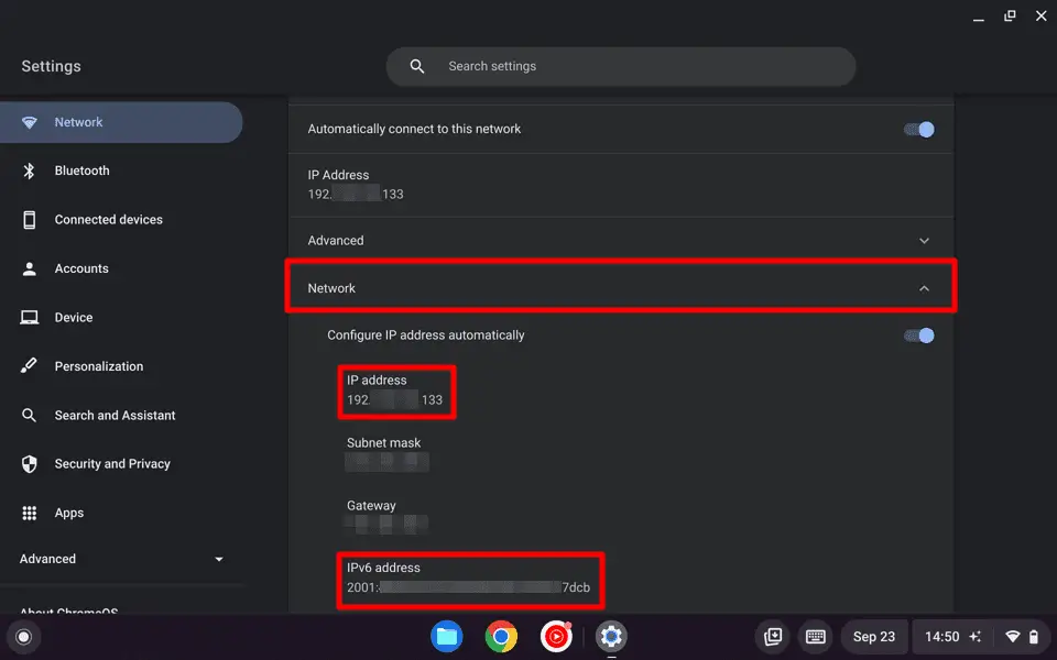 How to Find the IP address of Your Chromebook