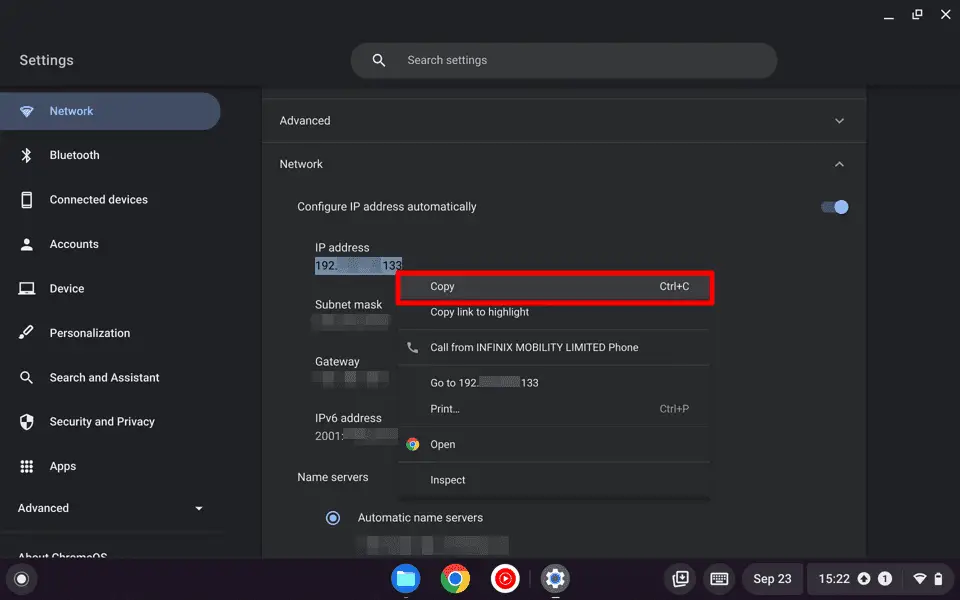 How to Find the IP address of Your Chromebook