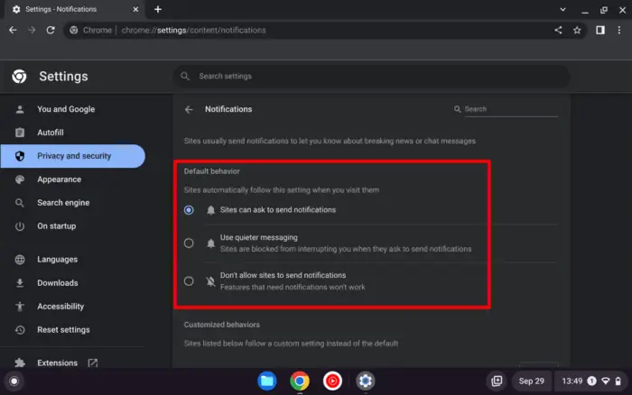 Screenshot 2022 09 29 13.49.17 - How to Manage Notifications on Chromebook 25
