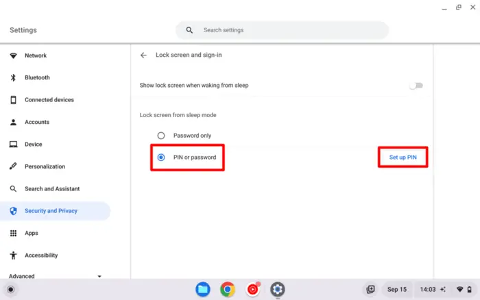 chromebook pin 6 - How to Enable Login with 6-Digit PIN on Chromebook 15
