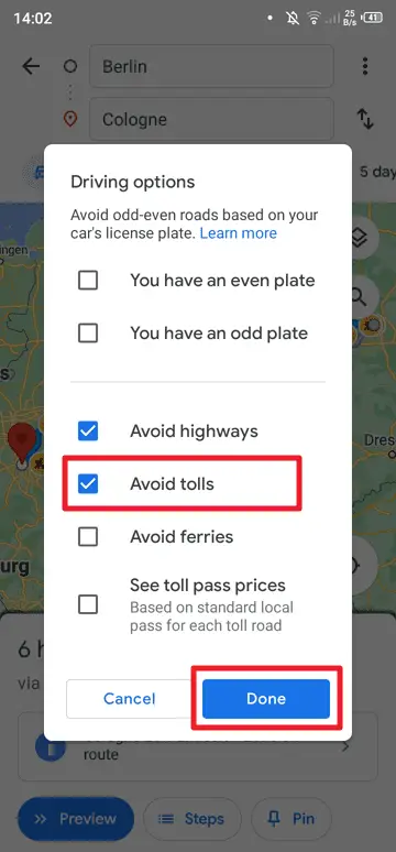 Screenshot 20221007 140253 - How to Avoid Toll Roads from Your Google Maps Route 11