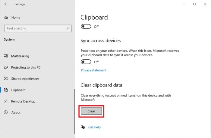 clear clipboard - 4 Quick Ways to Clear Clipboard Data in Windows 10 13